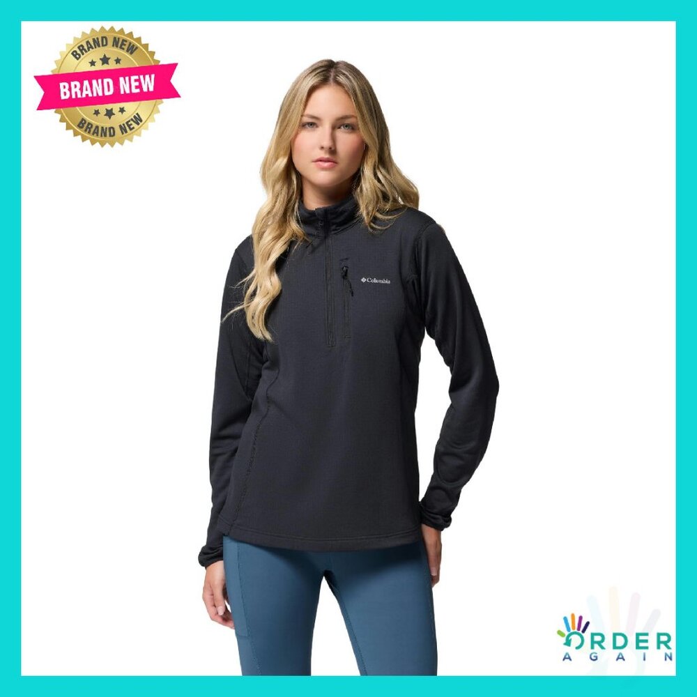 Grid Fleece Half Zip Pullover Active Performance … - image 1